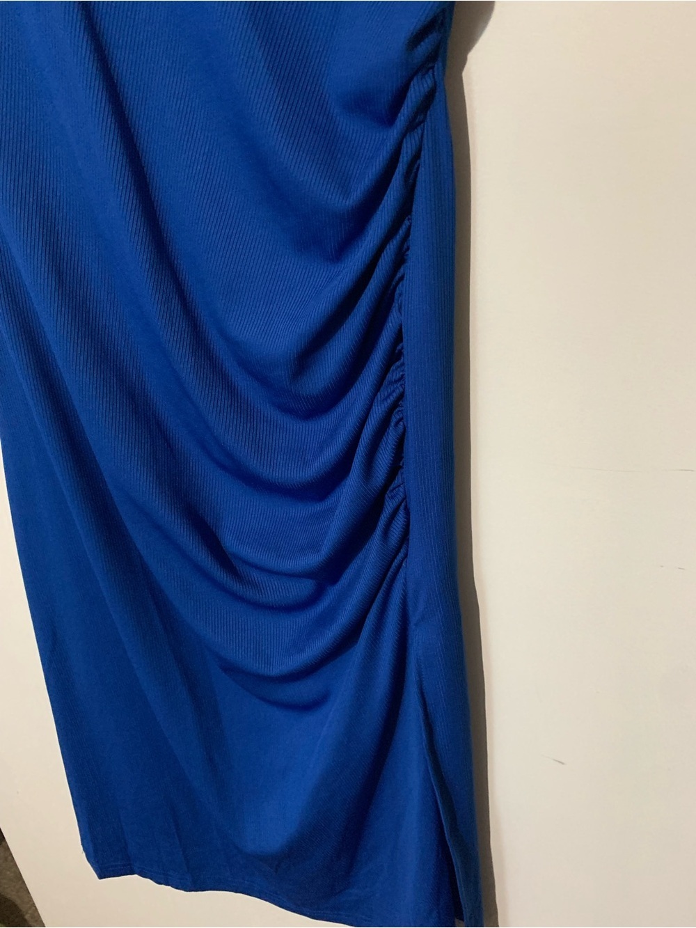 SHEIN Royal Blue Short Sleeve Ruched Midi Dress - Picture 3 of 6